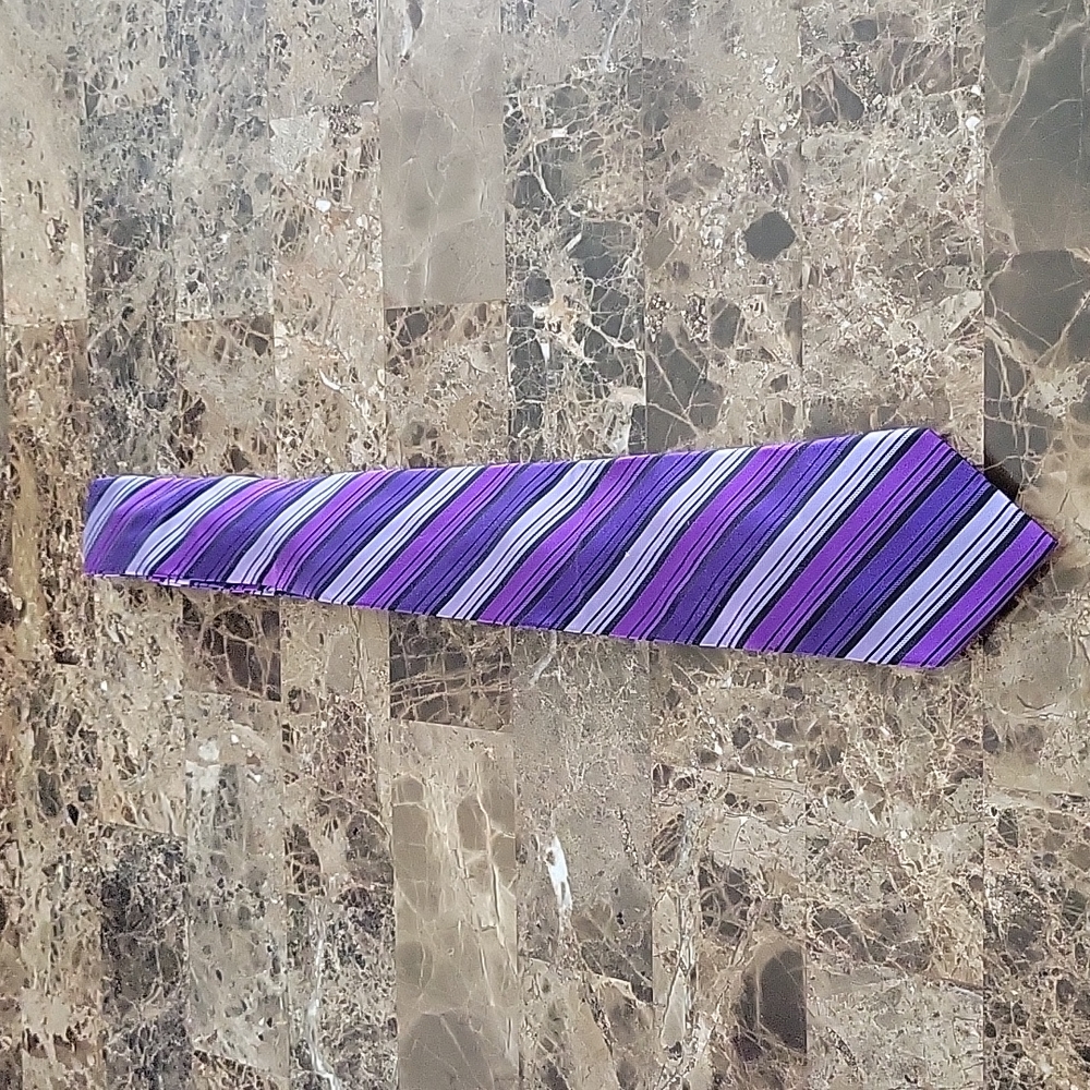 Express Purple Striped Tie